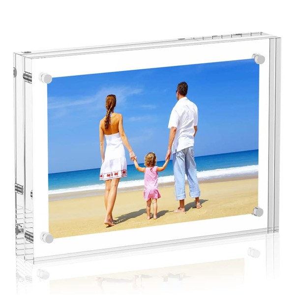 NIUBEE Acrylic Photo Frame, Magnetic Frame, Large Size, Double-Sided Transparent,