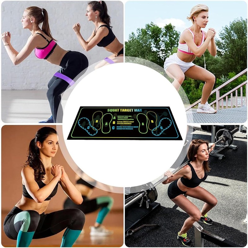 AIMALL Diatom Mud Squat Mat Non-Slip Fitness Exercise Pad for