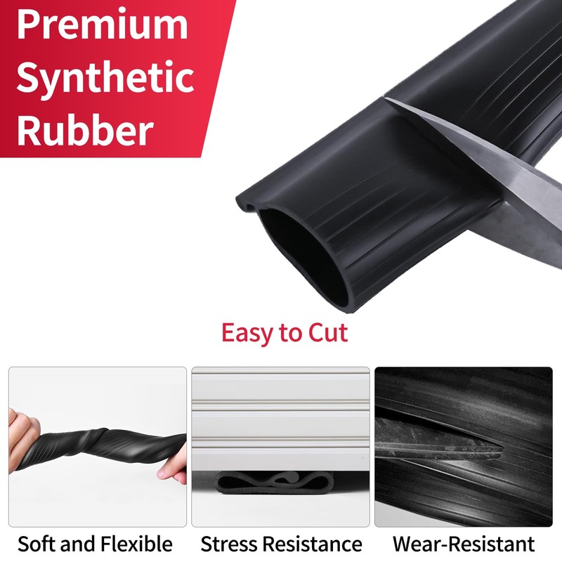 20FT 0.18" P-Bulb EPDM Rubber Garage Door Bottom Seal –