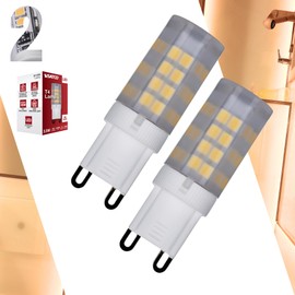 Satco S11233 3.5W LED G9 Base, 4000K Cool White, Frost Finish, 120V JCD LED (2 Pack)