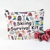 POFULL Skiing Gift for Women Makeup Bag Skiing Team Gifts
