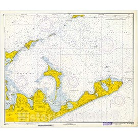 Historic Pictoric Vintage Map - Block Island Sound and Gardiners Bay, 1969 Nautical NOAA Chart - New York (NY) - Vintage Wall Art - 24in x 20in