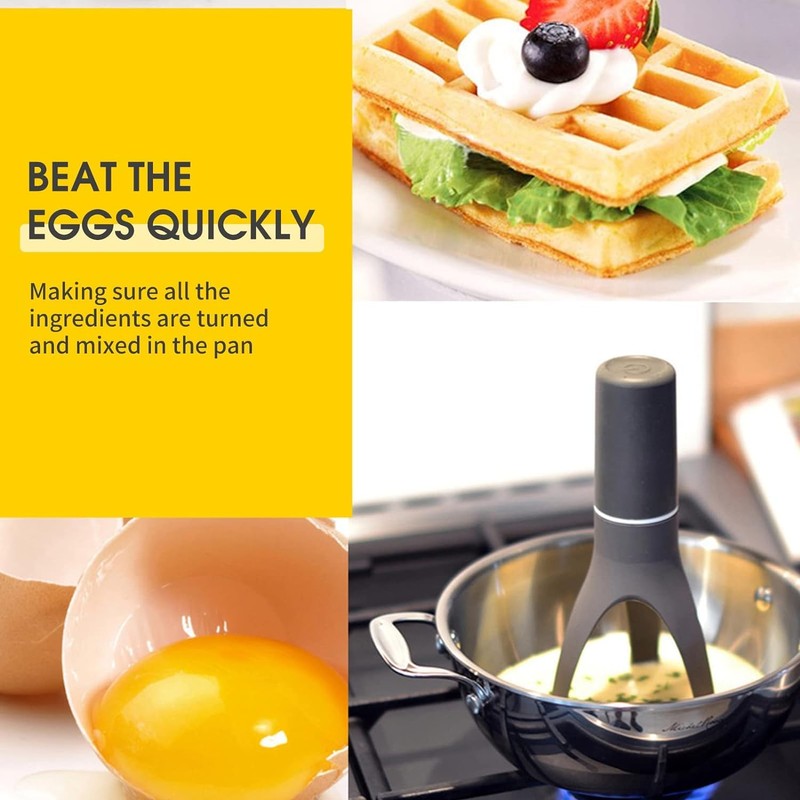 THJOPOKEEL Plastic Pan Stirrer, Automatic Pot Stirrer, Triangle Egg Whisk