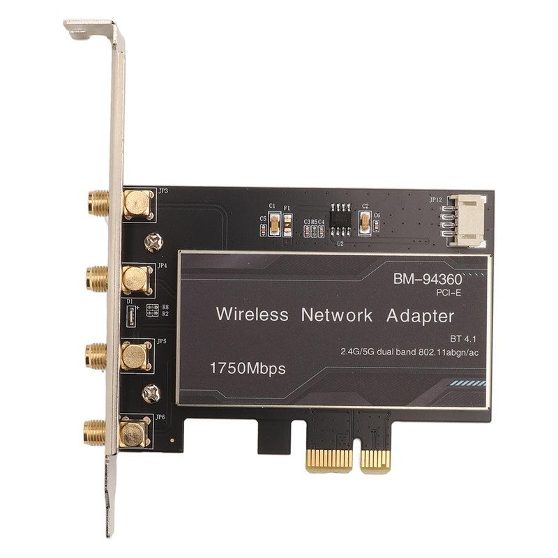 PCIe Network Adapter 2.4G 450Mbps 5G 1300Mbps 4 Antennas Standard