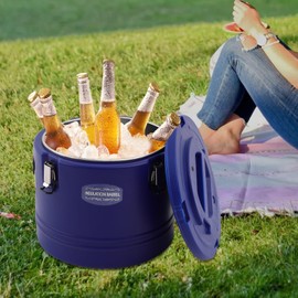 32QT Insulated Soup Container, 30L Commercial Food Warmers for Hot or Cold Food, Portable Food Cooler Soup Carrier Hot Box for Catering Water Coffee Chocolate Tea Milk Cocoa, Blue