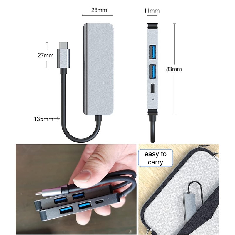 4 in 1 Type C Hub Multifunctional USB Dock HDMI