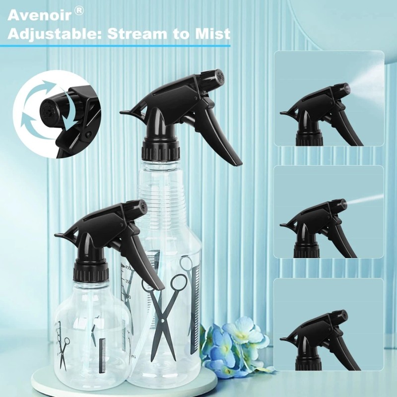 Avenoir 250ml & 500ml Mister Spray Bottle Adjustable Spray Storage