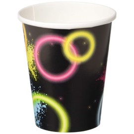 Creative Converting 318133 Glow Party 9 Oz. Paper Cups (8), One Size, Multicolor