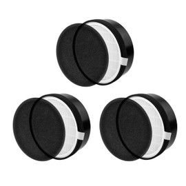 Nispira LV-H132 True HEPA Air Filter with Carbon Pre Filter Replacement Compatible with Air Purifiers LV-H132. Compared to Part LV-H132-RF - 7.5” x 2.4” x 7.5” (3 Pack)