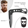 YancLife Beard Comb, Stainless Steel Folding Beard for Men Grooming