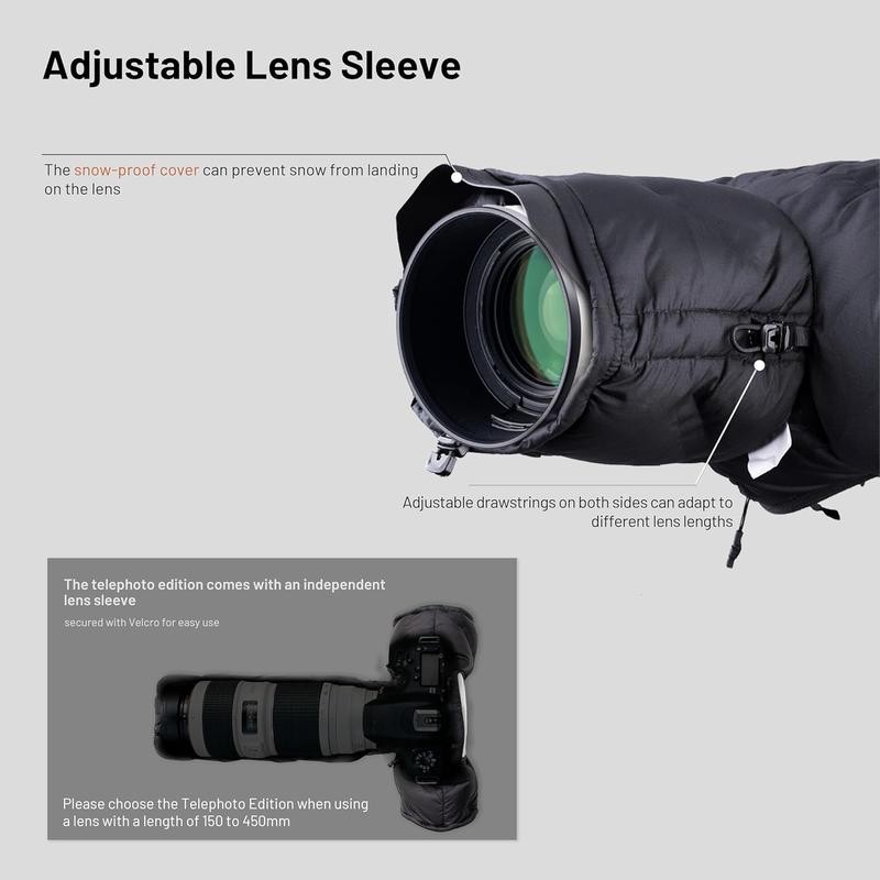 PGYTECH Camera Cold-Proof Warm Cover, Winter Cover Protector, Adjustable Snowproof