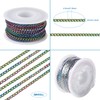 PandaHall 16FT/Roll 304 Stainless Steel Curb Chains Unwelded Colorful Twist