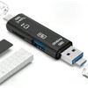 SD Card Reader, Dual Connector USB C Card Reader USB