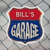 Bill's Garage 12 inch X 12 inch Shield Shaped Commercial