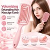 Hollow-Out Fine-Tooth Detangling and Volumizing Hair Comb for Real Hair