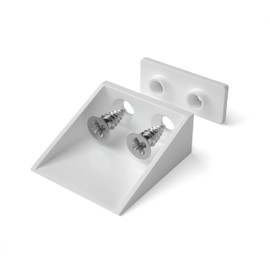 BAUHELD Roller Shutter Stop Square [8 Pieces] – Outer Roller Shutter Stop Made of Plastic [Made in Germany] – Roller Shutter Stop with Screws – Suitable for Roller Shutter Armoured Slats – White