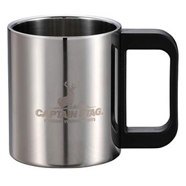 Captain Stag UH-2008 Outdoor Cup, Mug, Tumbler, 8.5 fl oz (250 ml), Double Stainless Steel, Hollow Double Wall Construction, Stainless Steel