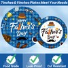 QZYL 150 PCS Happy Father's Day Party Tableware Set Supplies,