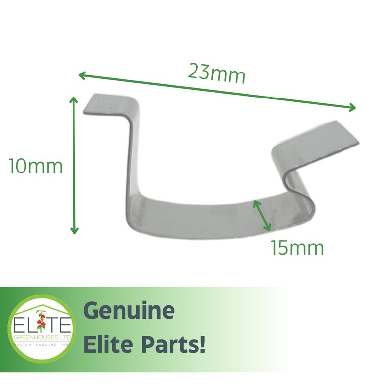 20 Stainless Steel Spring Greenhouse Glazing Clips Genuine Elite Greenhouses