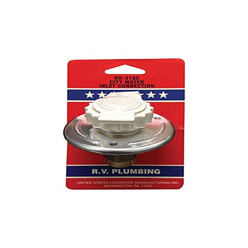 UNITED STATES HDW RV318C Rv Metal Flange City Water Fill