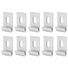 10Pcs Base Clips Hook Fixings Attaches Aluminium Greenhouses Fixture SetSilver