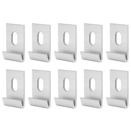 10Pcs Base Clips Hook Fixings Attaches Aluminium Greenhouses Fixture SetSilver