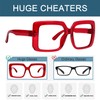 BLUELESS Huge Reading Glasses for Women Metalless Screwless Spring Hinges