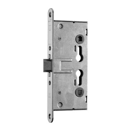 BMH 1759.00006 Escape Door Lock DM65 PZ72 Universal 1-Wing Forend 24 mm without Rosette Holes Stainless Steel 1759 Silver