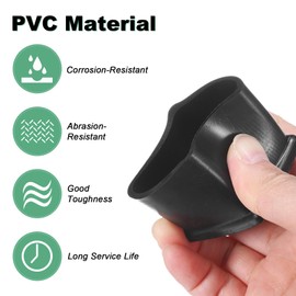 M METERXITY 8-Pack Square Chair Leg Caps, 1.25" (32mm) PVC Chair Leg Floor Protectors for Chairs/Table/Bed, Furniture Feet Covers Cups Non-Slip End Tips