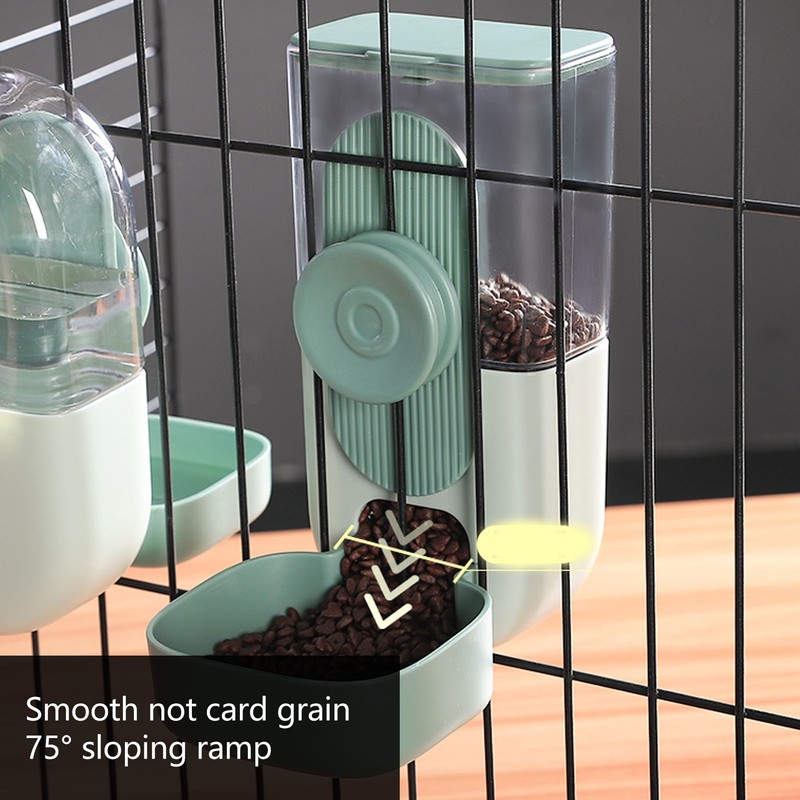 Hanging Automatic Food Water Dispenser Safe Cage Cat Food Water