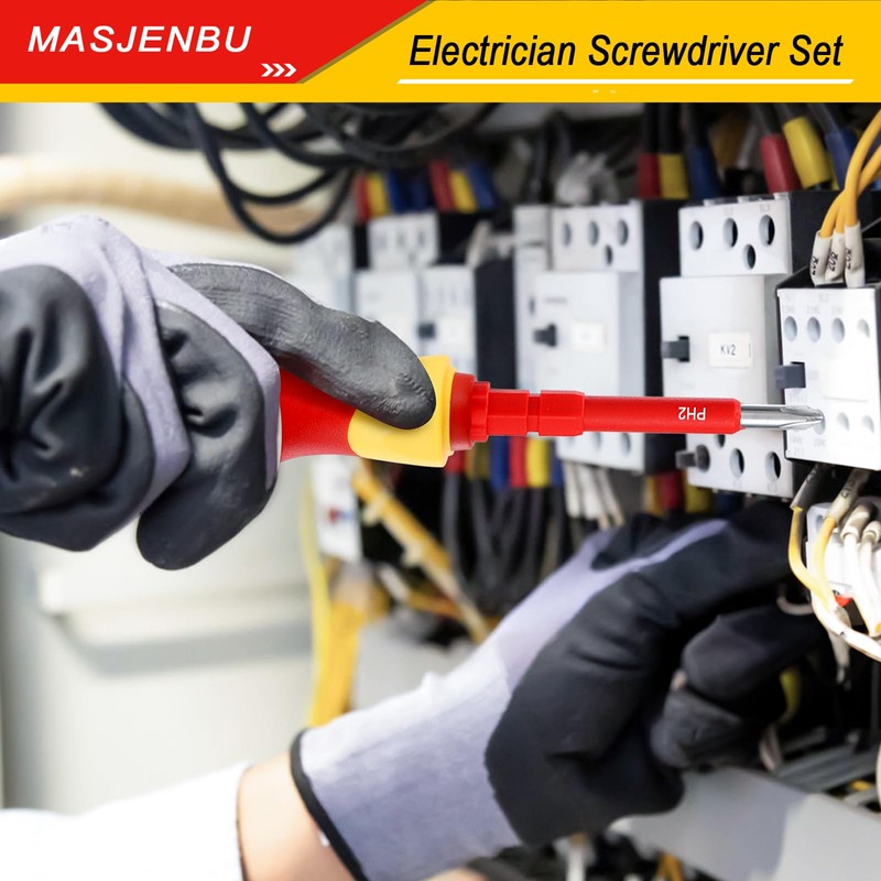 1000V Insulated Electrician Screwdriver Set, 29-pieces Screw Driver Set Kit,