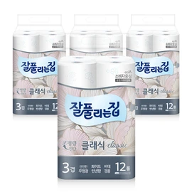 Well-run house Future life Well-run house Classic 3-ply 27m x 12 rolls x 4 packs / 잘풀리는집 미래생활 잘풀리는집 클래식 3겹 27m x 12롤 x 4팩