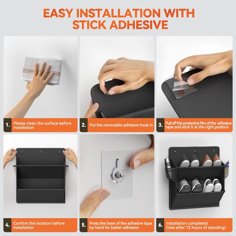 DEYILIAN 2 Pack RV Shoe Storage with Sticky Adhesive Tape,