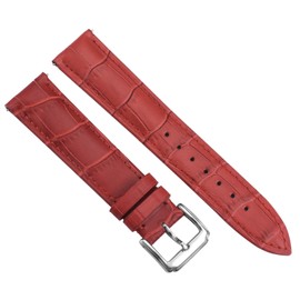 BINLUN Leather Watch Strap Quick Release Replacement Crocodile Leather Watch Bands for Men Women (Red, 20mm)