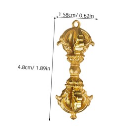 HOOTNEE Antique Vajra Pendant Mini Tibetan Copper Vajra Ornament for Pendant Necklace Keychain for Jewelry Making Bag Hanging Decor 1.88 X 0.62 in