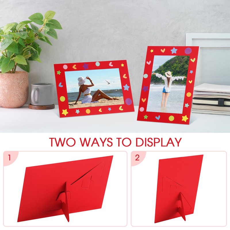 Suzile 100 Pcs Paper Photo Frames Cardboard Picture Frames Paper