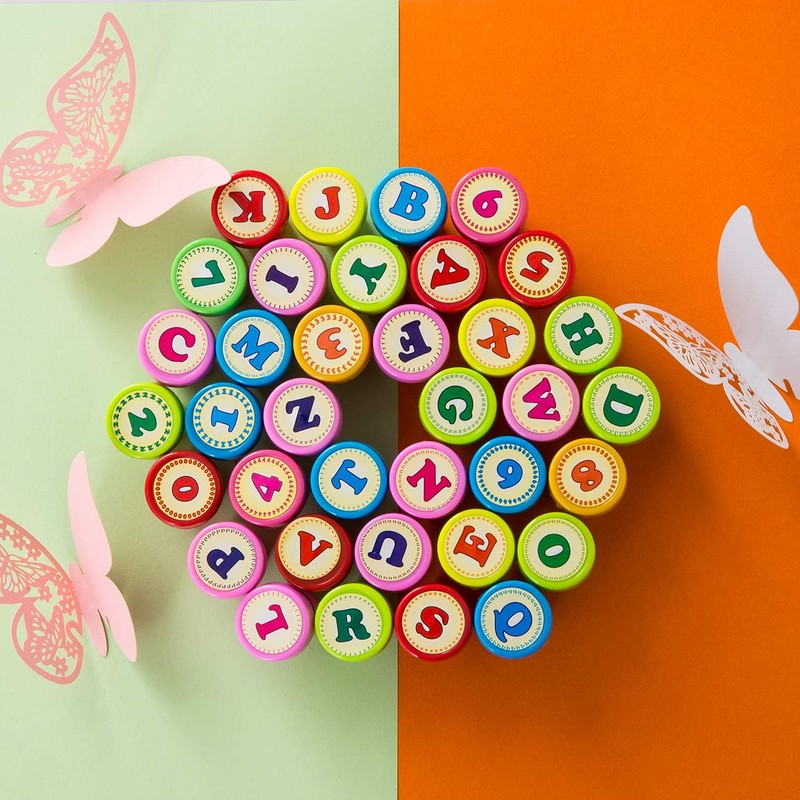 Kesote 36Pcs Number & Alphabet Stamps for Party Favor