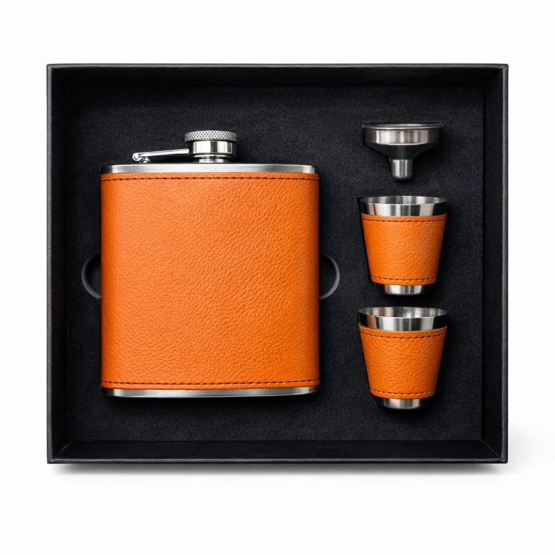 12 Sets Case Stainless Steel Whisky Hip Flask 6oz Portable