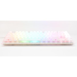 Ducky One 3 TKL Aura Clear White Hotswap RGB Double Shot ABS Mechanical Keyboard (Cherry MX Red)