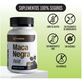 Maca Negra | Kit 3 | 180 Cáps | 3 Meses | Apoyo Hormonal Sin Sabor