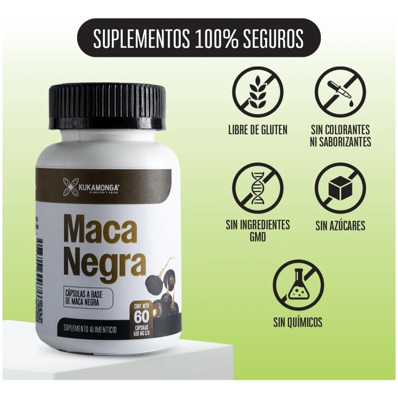 Maca Negra | Kit 3 | 180 Cáps | 3