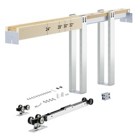 SMARTSTANDARD 36"x 84" Pocket Door Frame,Pocket Door Kit with 120LBS Two-Way Soft-Close Mechanism,Pocket Door Frame Kit for 24'' to 36'' Width Door,Durable Pocket Door Hardware