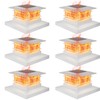 Dynaming 6 Pack Solar Post Cap Lights Outdoor with Flickering