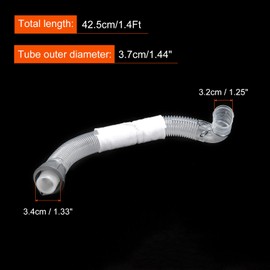 MECCANIXITY Washing Machine Drain Hose 1.4Ft PVC Washer Extension Inner Connecting Pipe Internal Hose