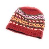 Hand Knit Wool and Recycled Silk Beanie Hat Fleece Lined