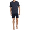 Schiesser Men's Pyjamas, Short, V-Neck, Nightwear Set