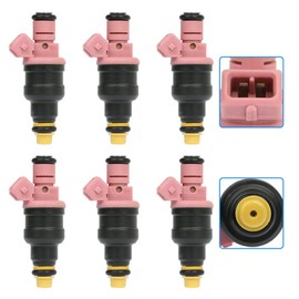 SCITOO Fuel Injectors Automotive Engine 1 Hole 6Pcs Replacement For Dodge For B1500 1997-1998,For Dodge For B2500 1997,For Dodge For Dakota 1997-1999,For Dodge For Ram 1500 Van 1999
