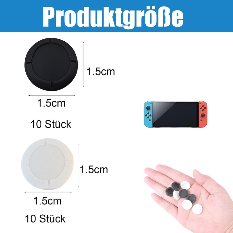 Pack of 20 Universal Joystick Caps, Controller Accessories, Controller Sticks