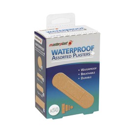 Masterplast Assorted Waterproof Plasters, Flexible, Durable Pack of 50