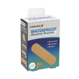 Masterplast Assorted Waterproof Plasters, Flexible, Durable Pack of 50